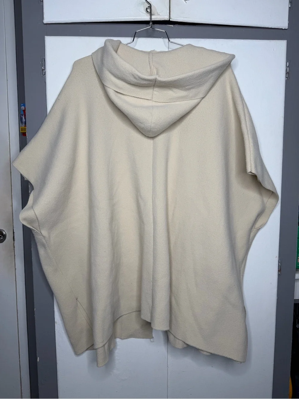Free People All I Need Cozy Hooded Duster Wrap Cardigan Boho Oversized Cream OS